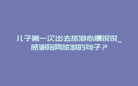 儿子第一次出去旅游心情说说_感谢陪同旅游的句子？