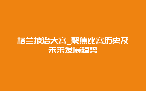 格兰披治大赛_聚焦比赛历史及未来发展趋势