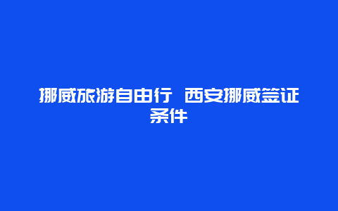 挪威旅游自由行 西安挪威签证条件