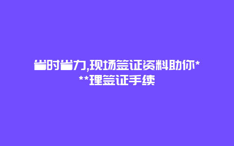 省时省力,现场签证资料助你***理签证手续