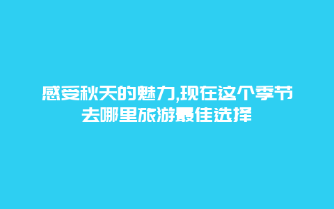 感受秋天的魅力,现在这个季节去哪里旅游最佳选择