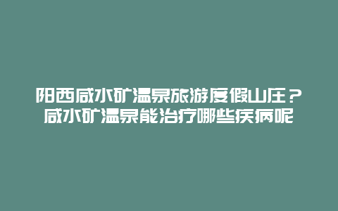 阳西咸水矿温泉旅游度假山庄？咸水矿温泉能治疗哪些疾病呢