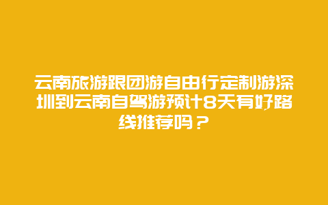 云南旅游跟团游自由行定制游深圳到云南自驾游预计8天有好路线推荐吗？