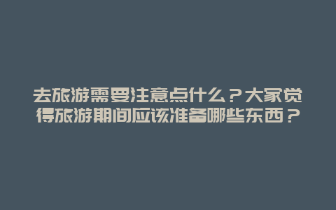 去旅游需要注意点什么？大家觉得旅游期间应该准备哪些东西？