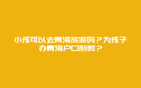 小孩可以去青海旅游吗？为孩子办青海户口利弊？