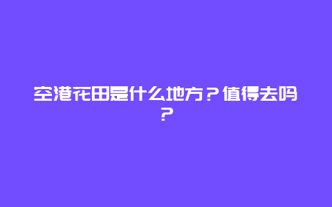 空港花田是什么地方？值得去吗？