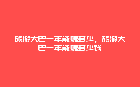 旅游大巴一年能赚多少，旅游大巴一年能赚多少钱