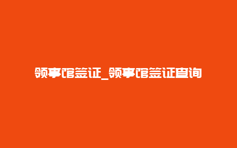 领事馆签证_领事馆签证查询