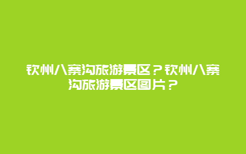 钦州八寨沟旅游景区？钦州八寨沟旅游景区图片？