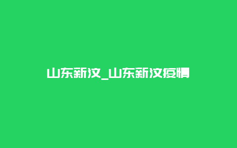 山东新汶_山东新汶疫情