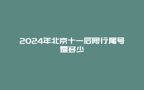 2024年北京十一后限行尾号是多少