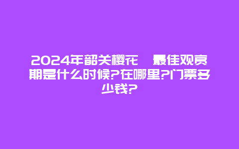 2024年韶关樱花峪最佳观赏期是什么时候?在哪里?门票多少钱?