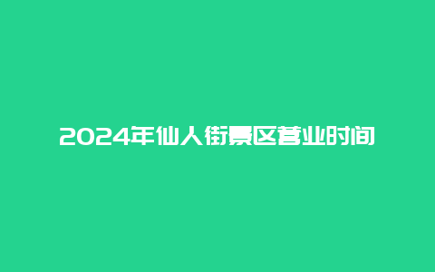 2024年仙人街景区营业时间