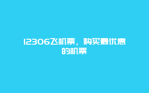 12306飞机票，购买最优惠的机票