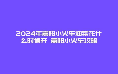 2024年嘉阳小火车油菜花什么时候开 嘉阳小火车攻略