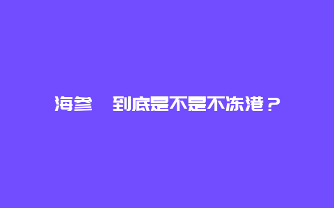 海参崴到底是不是不冻港？