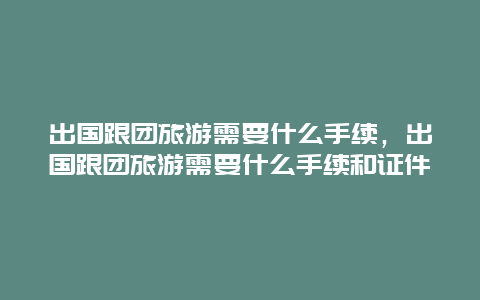 出国跟团旅游需要什么手续，出国跟团旅游需要什么手续和证件