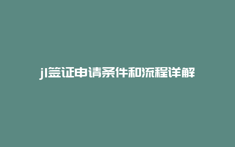 j1签证申请条件和流程详解