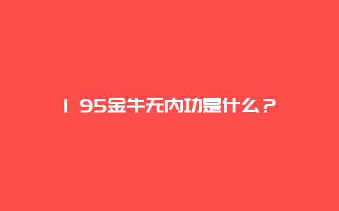 1 95金牛无内功是什么？