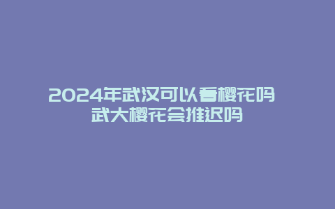 2024年武汉可以看樱花吗 武大樱花会推迟吗