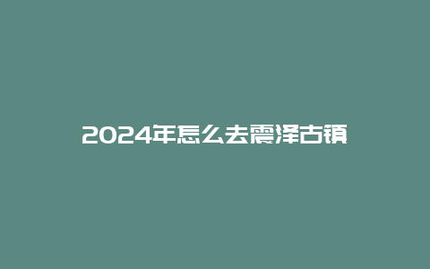 2024年怎么去震泽古镇