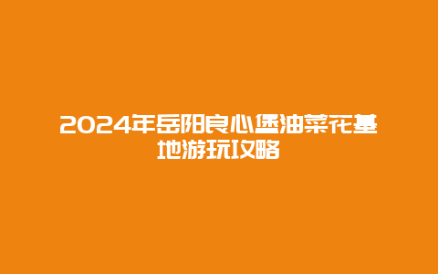 2024年岳阳良心堡油菜花基地游玩攻略