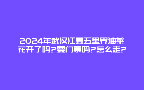 2024年武汉江夏五里界油菜花开了吗?要门票吗?怎么走?