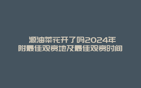 婺源油菜花开了吗2024年 附最佳观赏地及最佳观赏时间