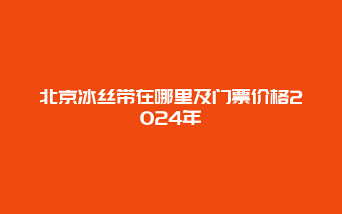 北京冰丝带在哪里及门票价格2024年