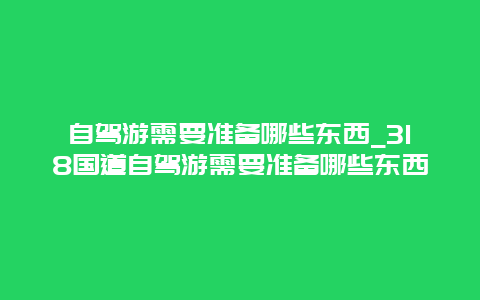 自驾游需要准备哪些东西_318国道自驾游需要准备哪些东西