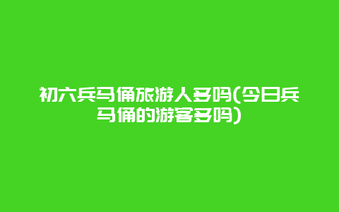 初六兵马俑旅游人多吗(今日兵马俑的游客多吗)