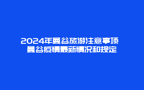 2024年曼谷旅游注意事项 曼谷疫情最新情况和规定