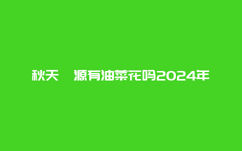 秋天婺源有油菜花吗2024年