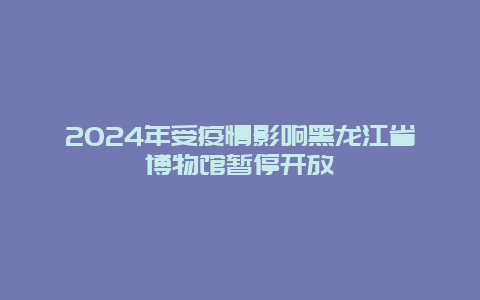 2024年受疫情影响黑龙江省博物馆暂停开放