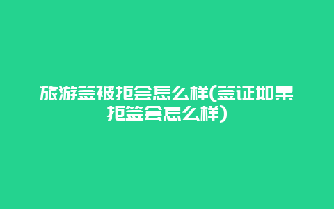 旅游签被拒会怎么样(签证如果拒签会怎么样)