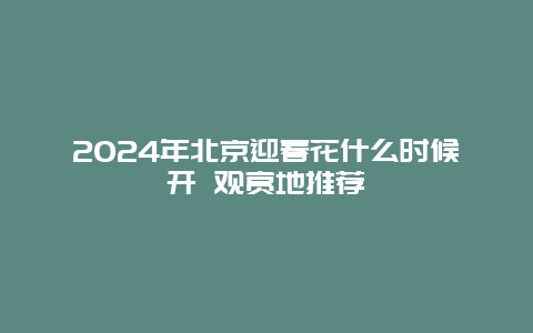 2024年北京迎春花什么时候开 观赏地推荐