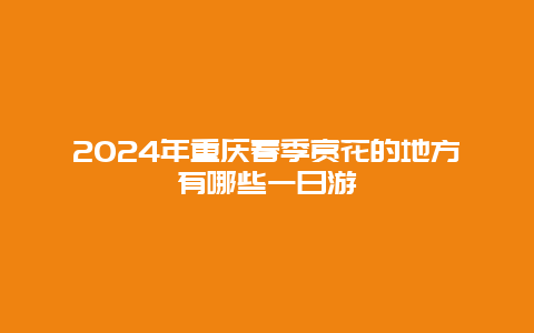 2024年重庆春季赏花的地方有哪些一日游