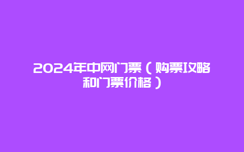 2024年中网门票（购票攻略和门票价格）