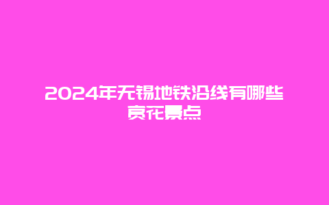 2024年无锡地铁沿线有哪些赏花景点