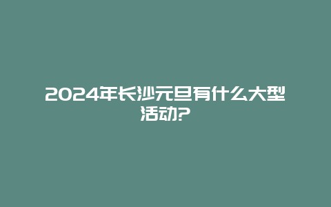 2024年长沙元旦有什么大型活动?