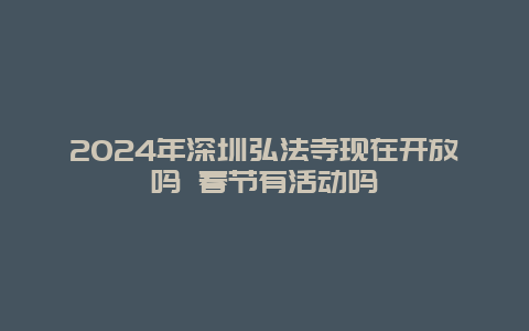 2024年深圳弘法寺现在开放吗 春节有活动吗