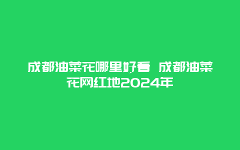 成都油菜花哪里好看 成都油菜花网红地2024年