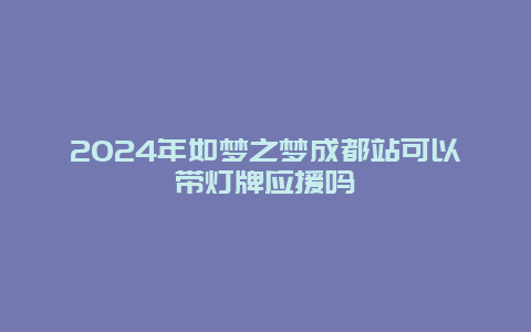 2024年如梦之梦成都站可以带灯牌应援吗