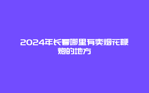 2024年长春哪里有卖烟花鞭炮的地方