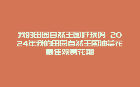 我的田园自然王国好玩吗 2024年我的田园自然王国油菜花最佳观赏花期