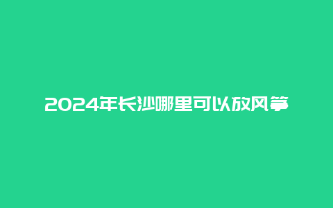 2024年长沙哪里可以放风筝