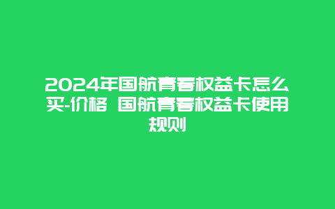 2024年国航青春权益卡怎么买-价格 国航青春权益卡使用规则