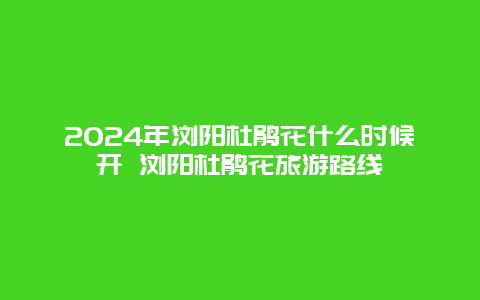 2024年浏阳杜鹃花什么时候开 浏阳杜鹃花旅游路线