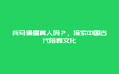 兵马俑是真人吗？，探索中国古代陪葬文化