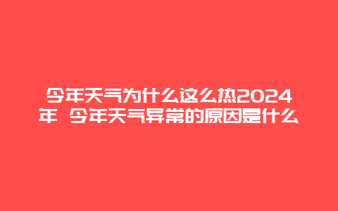 今年天气为什么这么热2024年 今年天气异常的原因是什么